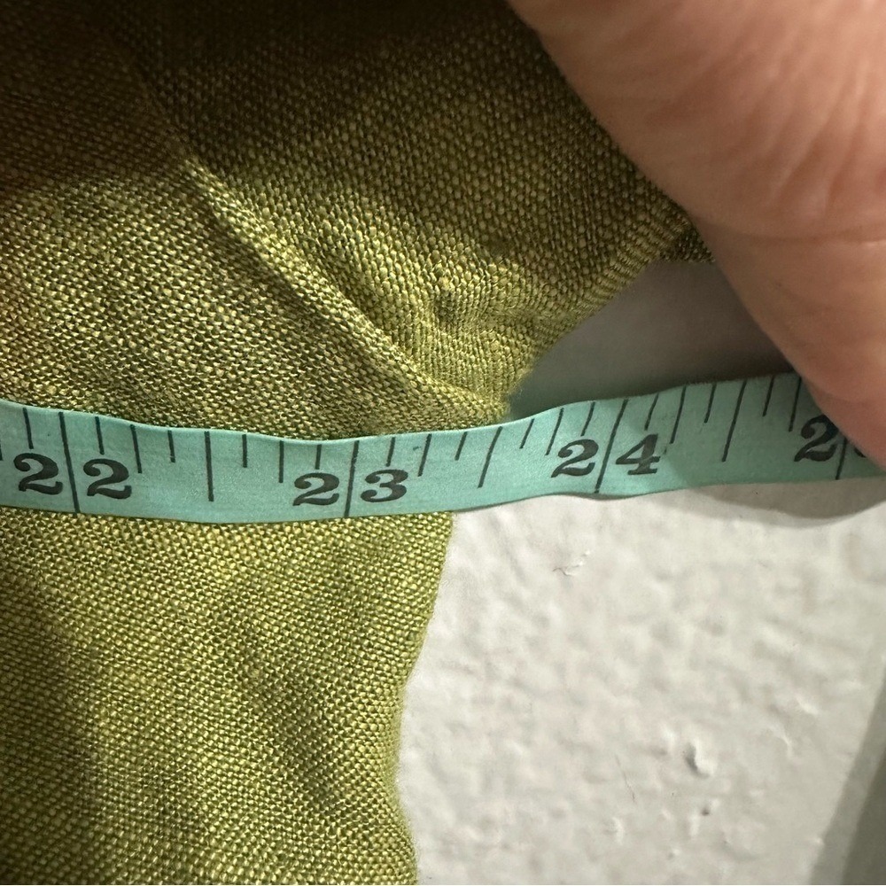 bryn Walker Olive Green Draped Linen Cardigan - Picture 7 of 8